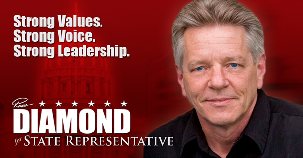 Strong Values. Strong Voice. Strong Leadership. Vote Russ Diamond for State Representative.