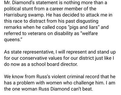 Vote Russ Diamond for State Representative